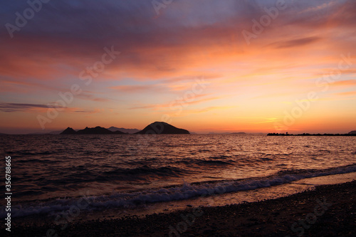 Seaside town of Turgutreis and spectacular sunsets