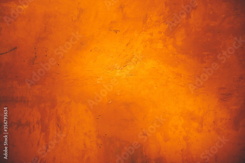 Wallpaper Mural Horizontal yellow and orange grunge texture cement or concrete wall banner, blank background Torontodigital.ca