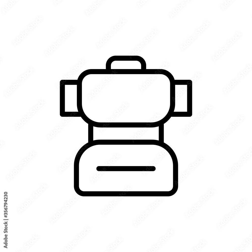 Backpack concept line icon. Simple element illustration. Backpack concept outline symbol design from Bag set. Can be used for web and mobile Backpack concept line icon. Simple element illustration. Backpack concept outline symbol design from Bag set. Can be used for web and mobile
