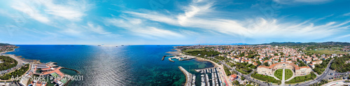 Amazing aerial view of Livorno and Lungomare, famous town of Tuscany © jovannig
