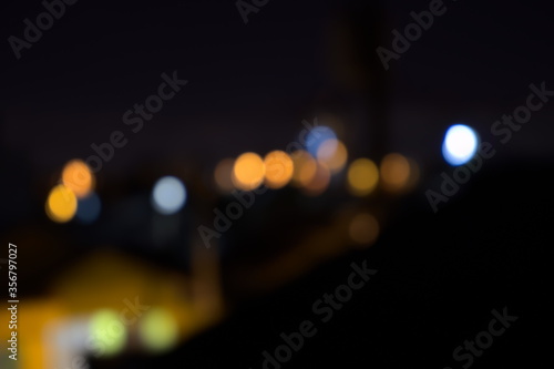  Blurred night city lights