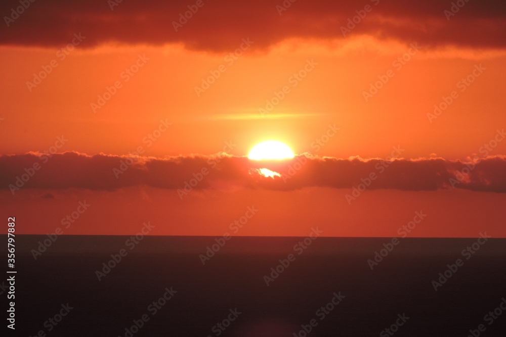 sunset over the sea sunset over the sea