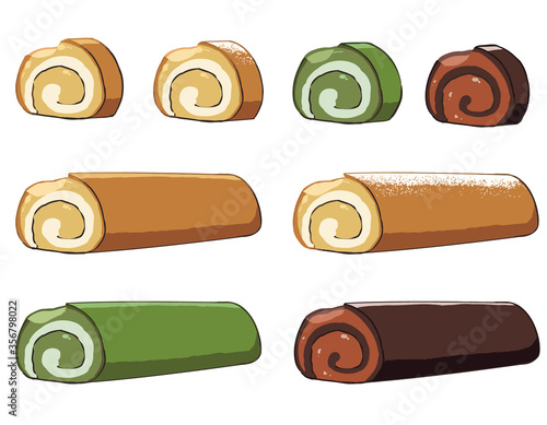 一口食べたロールケーキ