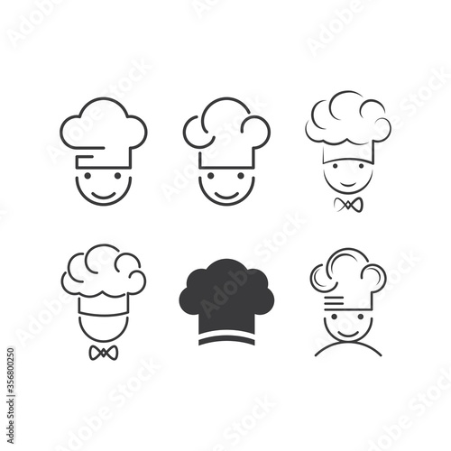 Hat chef food logo