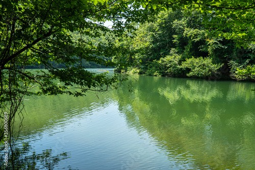 beautiful green lake  sakl  g  l lake  istanbul
