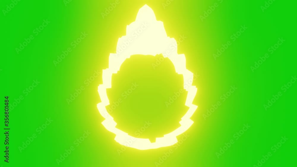 Une aura jaune mouvement sur fond vert