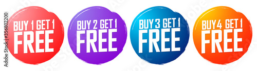 Set Sale banners design template, discount tags, great offers, vector illustration