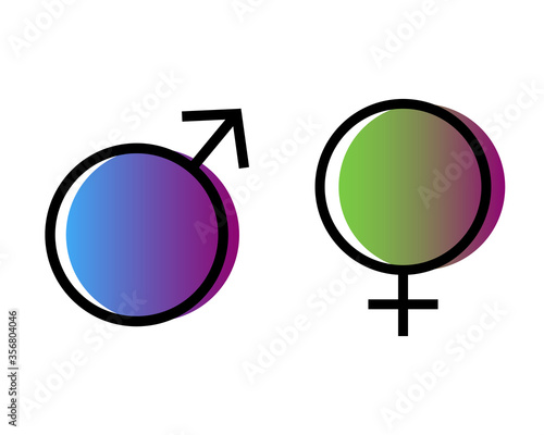 Planet gender symbol, sign