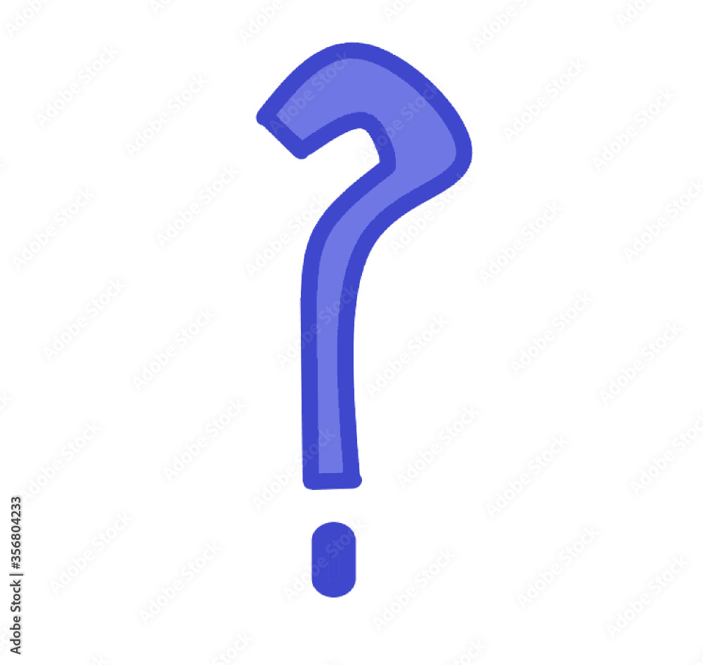 blue question mark