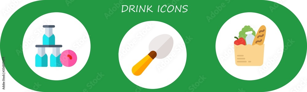 Modern Simple Set of drink Vector flat Icons Modern Simple Set of drink Vector flat Icons