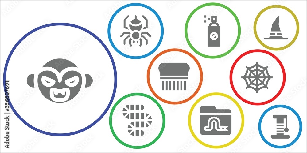 Fototapeta premium spider icon set