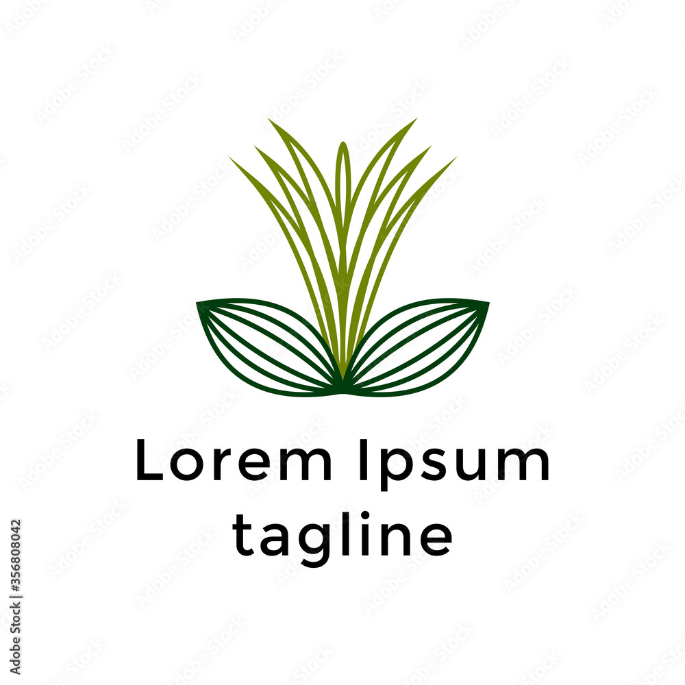 Abstract Seed Grasses Logo Design Template Abstract Seed Grasses Logo Design Template