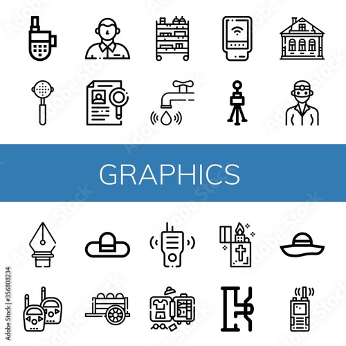 Set of graphics icons