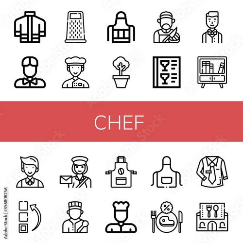 Set of chef icons