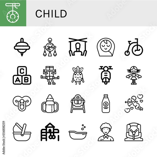 Set of child icons