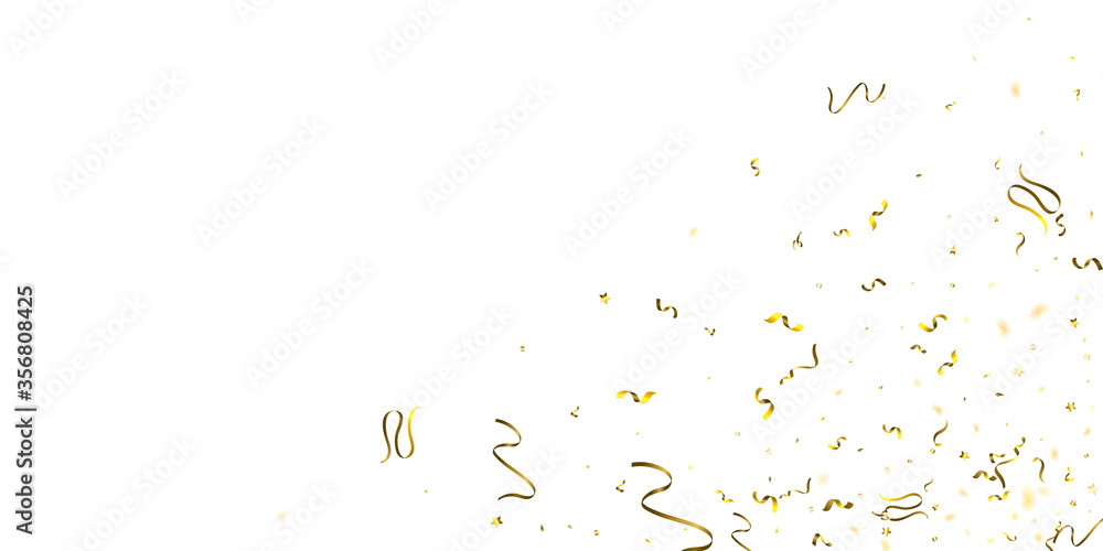 Holiday Serpentine. Gold Foil Streamers Ribbons. Holiday Serpentine. Gold Foil Streamers Ribbons.