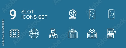Editable 9 slot icons for web and mobile