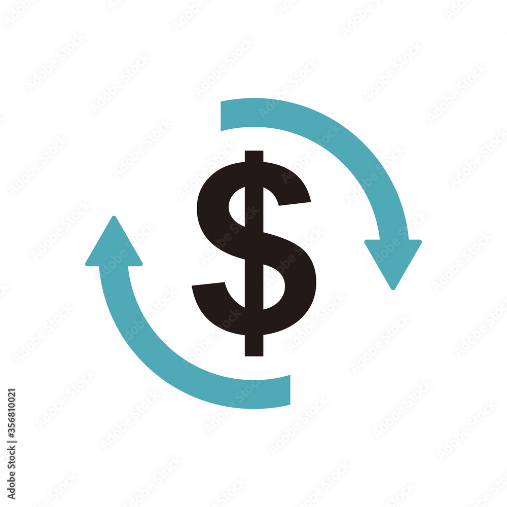 Money Exchange Convert Icon Vector Money Exchange Convert Icon Vector