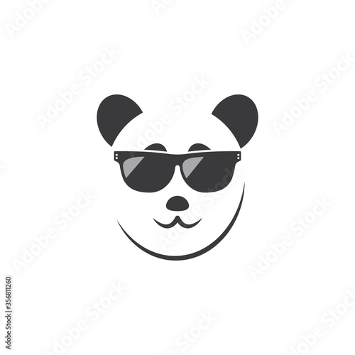 panda icon logo vector illustration