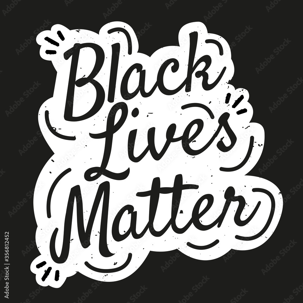 Black Lives Matter icon on black background