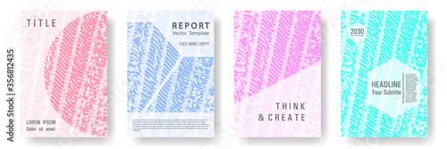 Cover page design templates set.