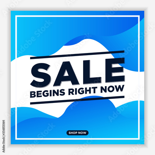 Modern and Unique Social Media Banner Template for Promotion and Digital Marketing. Promotional Square Web Banner for Social Media. Elegant and Simple Discount Promo Ads