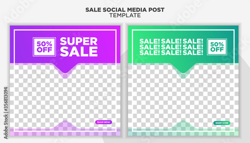 Modern and Unique Social Media Banner Template for Promotion and Digital Marketing. Promotional Square Web Banner for Social Media. Elegant and Simple Discount Promo Ads