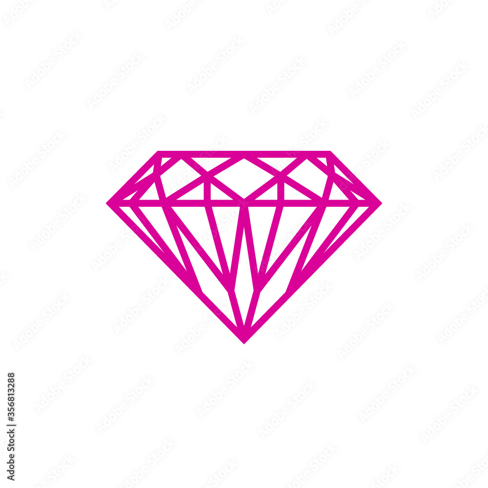 Vector Pink Diamond Line Vector Pink Diamond Line