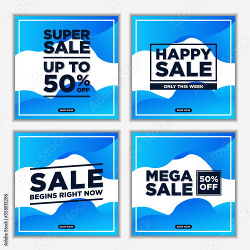 Modern and Unique Social Media Banner Template for Promotion and Digital Marketing. Promotional Square Web Banner for Social Media. Elegant and Simple Discount Promo Ads
