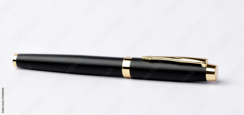 Black Pen on white background