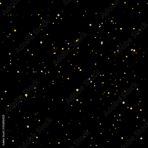 abstract gold flecks seamless pattern grunge ink splashes on a black background © ProjectPixels
