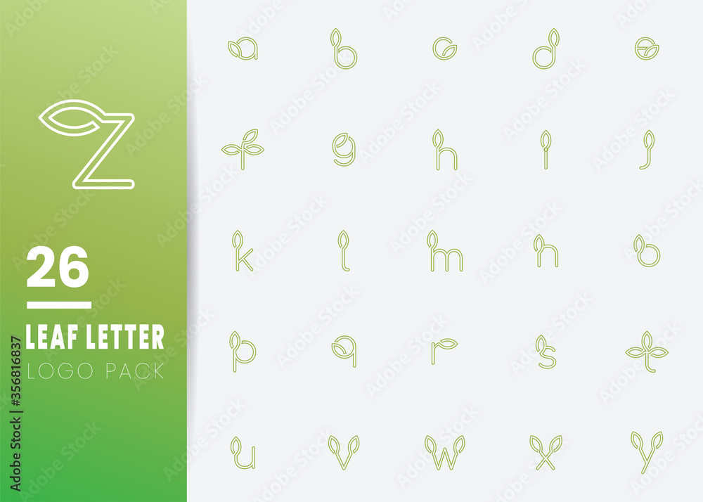 Vector green eco floral alphabet font uppercase letters with flowers leaves. Vector green eco floral alphabet font uppercase letters with flowers leaves.