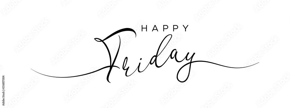 happy friday letter calligraphy banner happy friday letter calligraphy banner