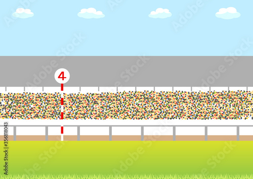 競馬場のスタンドと観客