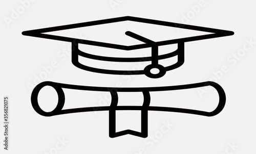 master degrees icon vector for web and app