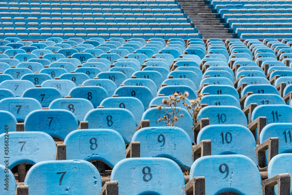 Naklejka premium blue seats in stadium