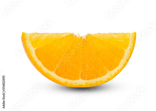 Orange fruit. Orange slice isolate on white.