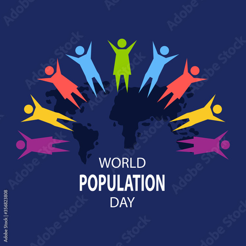 World population day poster concept. July 11.