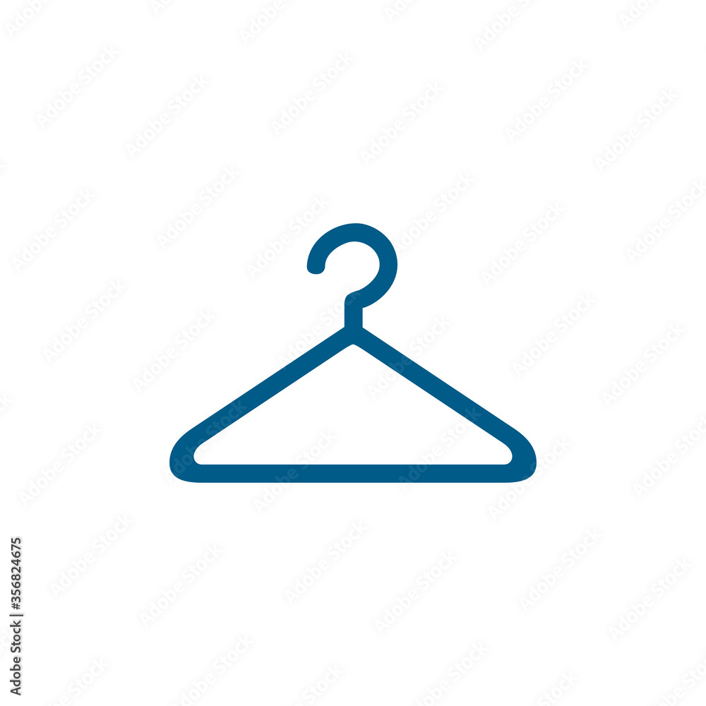 Hanger Blue Icon On White Background. Blue Flat Style Vector Illustration Hanger Blue Icon On White Background. Blue Flat Style Vector Illustration