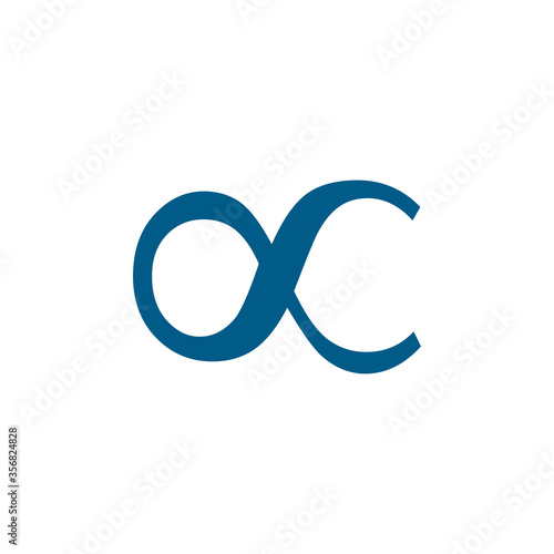 Infinity Blue Icon On White Background. Blue Flat Style Vector Illustration