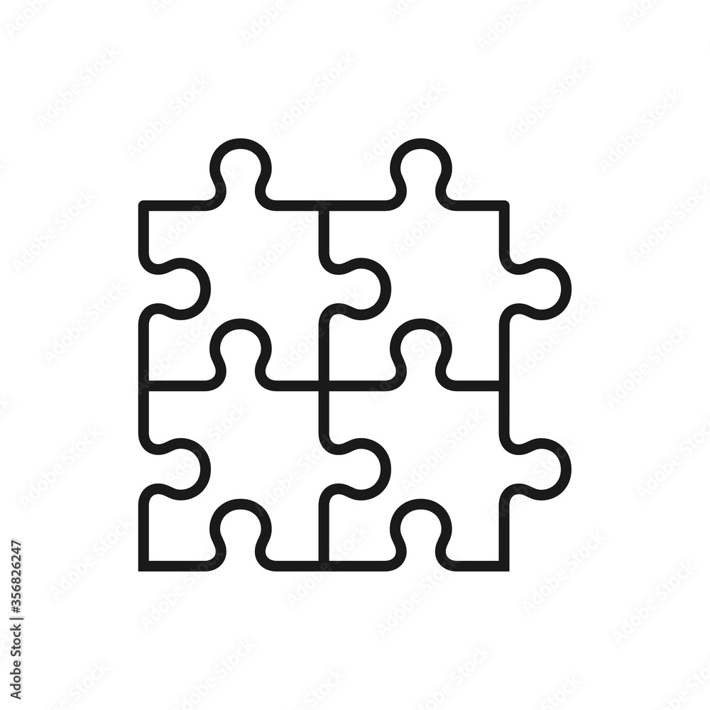 puzzle icon in trendy flat design puzzle icon in trendy flat design