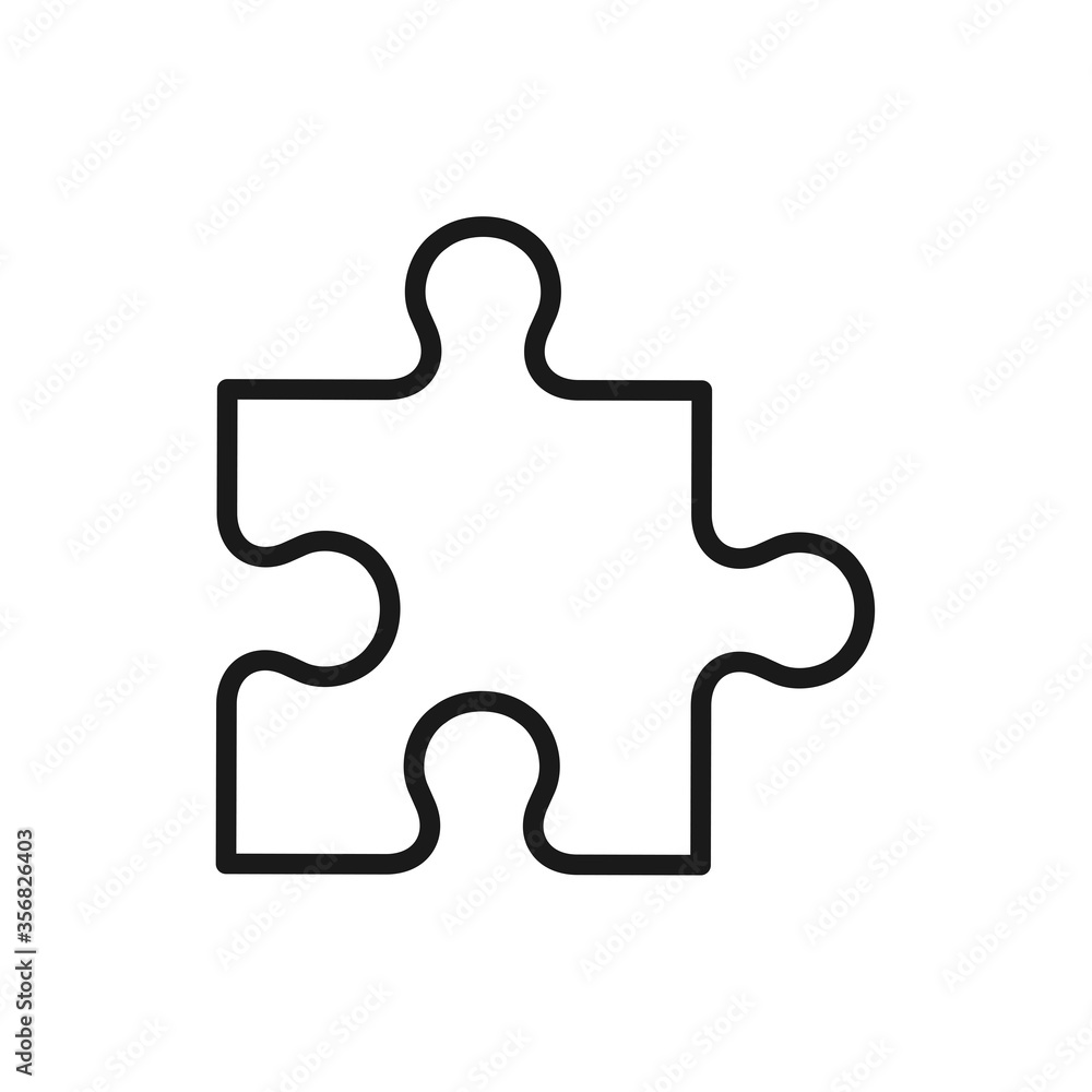 puzzle icon in trendy flat design puzzle icon in trendy flat design