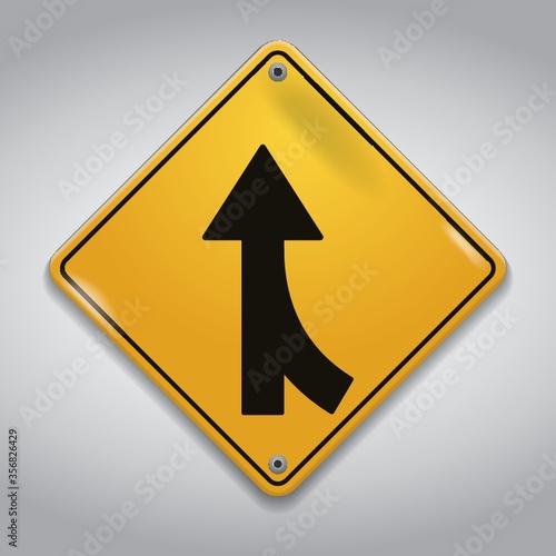 road merge from right sign