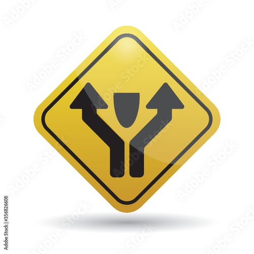 pass left or right obstacle sign
