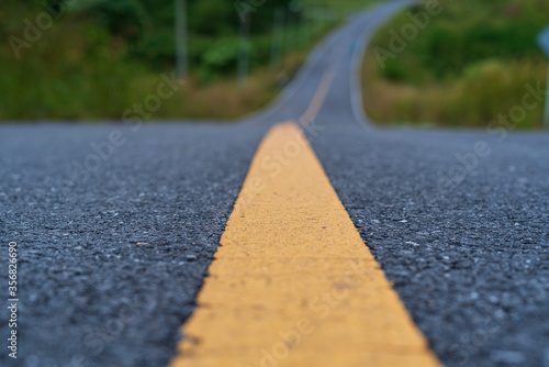 asphalt road in the countryside