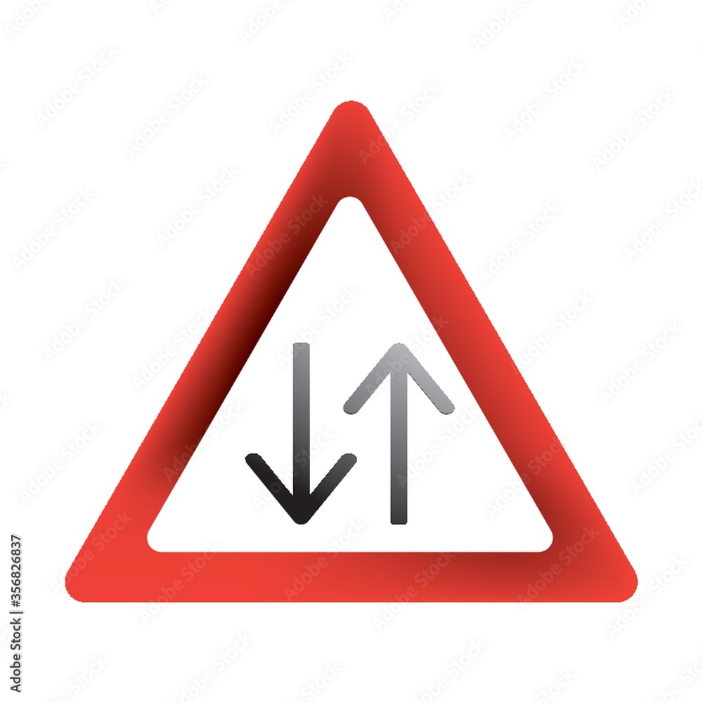 two-way road sign two-way road sign