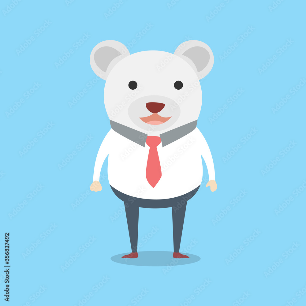Obraz premium businessman with bear head