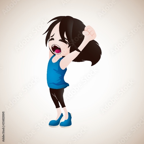 girl shouting