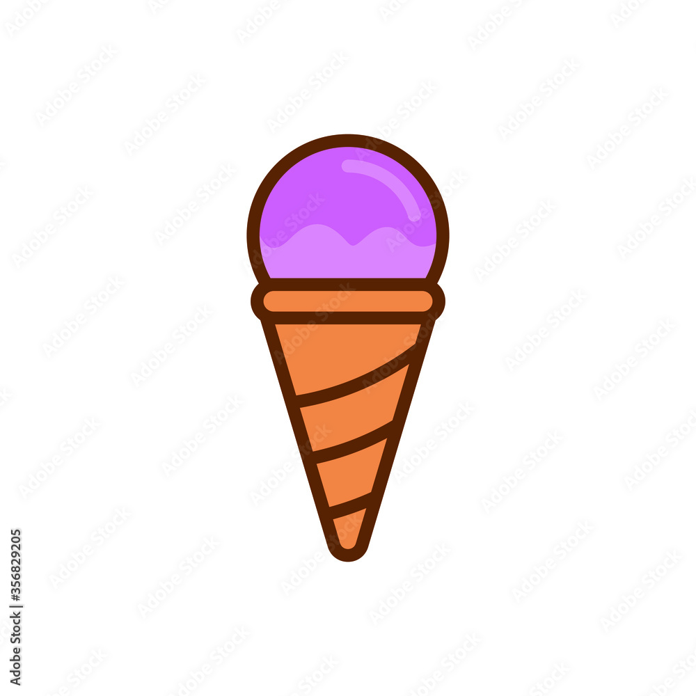 Ice Cream Cone Icon Vector Illustration Logo Template Ice Cream Cone Icon Vector Illustration Logo Template