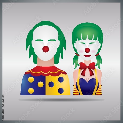 clown couple